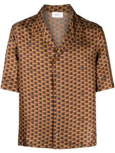 Bally chemise en soie à imprimé graphique - Marron
