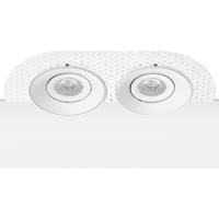 Spot Armatuur GU10 - Pragmi Terra - GU10 Inbouwspot - Rond - Wit - Aluminium - Kantelbaar - Ø93mm