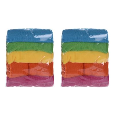 10x Microvezel schoonmaakdoekjes/dweiltjes 30 cm