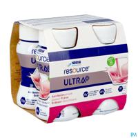 Resource Ultra+ Aardbeiensmaak 4x125ml Resource Ultra+ Aardbeiensmaak 4x125ml