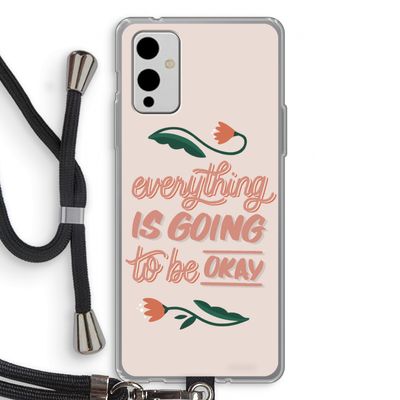 Optimistic flower girl: OnePlus 9 Transparant Hoesje met koord