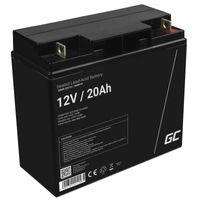 Green Cell Loodaccu 12 V 20 Ah Loodvlies (AGM) (b x h x d) 181 x 167 x 77 mm M5-schroefaansluiting Cyclusbestendig, Onderhoudsvrij