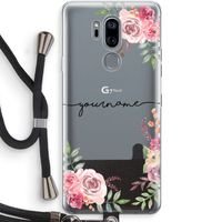 Rozen: LG G7 Thinq Transparant Hoesje met koord