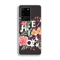 Hello in flowers: Samsung Galaxy S20 Ultra Transparant Hoesje