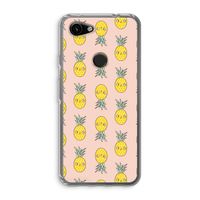 Ananas: Google Pixel 3a Transparant Hoesje