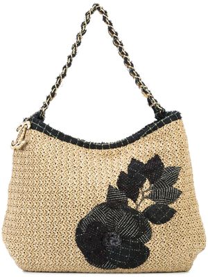 CHANEL Pre-Owned Camellia Coco Country tote - Tons neutres