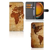 Samsung Galaxy Xcover 7 | Flip Cover | Wereldkaart | Portemonnee hoesje