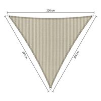 Shadow Comfort driehoek 2x2x2m Sahara Sand met Bevestigingsset - thumbnail
