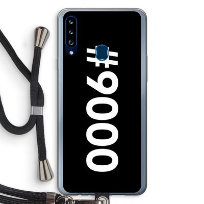 #9000: Samsung Galaxy A20s Transparant Hoesje met koord
