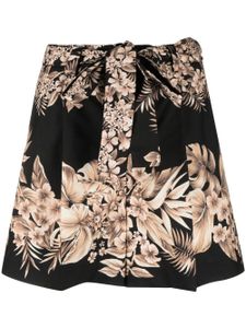 TWINSET short à fleurs - Noir