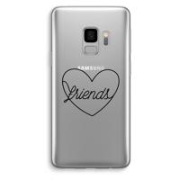Friends heart black: Samsung Galaxy S9 Transparant Hoesje