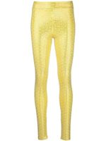 Philipp Plein legging à motif monogrammé - Jaune - thumbnail