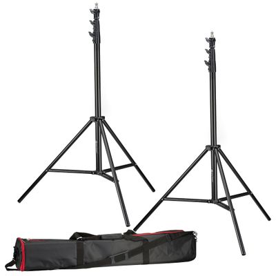 Bresser 2x BR-TP280 Pro lampstatief 280cm + tas