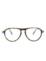 TOM FORD Eyewear lunettes de vue à monture oversize - Marron