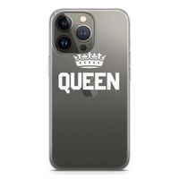 Queen zwart: iPhone 13 Pro Transparant Hoesje