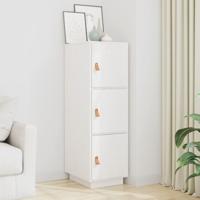 Hoge kast 34x40x108,5 cm massief grenenhout wit