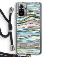 Watercolor Agate: Xiaomi Redmi Note 10S Transparant Hoesje met koord