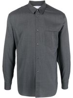 Comme Des Garçons Shirt chemise en laine à col italien - Gris - thumbnail