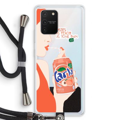 Peach please!: Samsung Galaxy S10 Lite Transparant Hoesje met koord