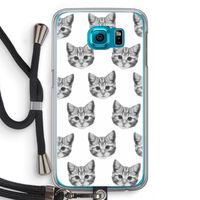 Kitten: Samsung Galaxy S6 Transparant Hoesje met koord