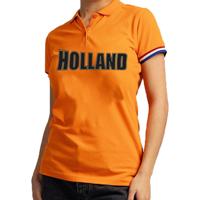 Oranje supporter poloshirt voor dames - oranje - HOLLAND - Koningsdag / EK WK