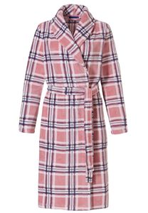 Roze badjas dames ruitpatroon-2XL (52/54)