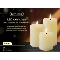 Kaarsenset LED Lumineo warm-wit 3 stuks