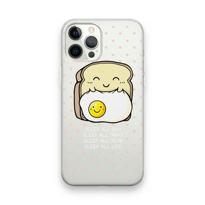 Sleep All Day: iPhone 12 Pro Max Transparant Hoesje