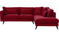 Goossens Bank Suite rood, stof, 2,5-zits, elegant chic met ligelement rechts Goossens Bank Suite rood, stof, 2,5-zits, elegant chic met ligelement rechts