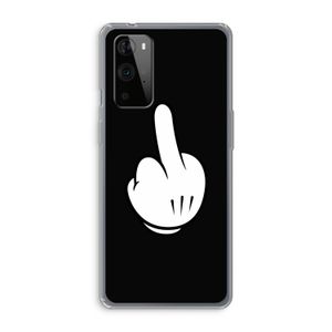 Middle finger black: OnePlus 9 Pro Transparant Hoesje