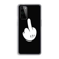 Middle finger black: OnePlus 9 Pro Transparant Hoesje