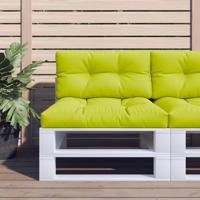 VidaXL Palletkussens 2 st stof heldergroen