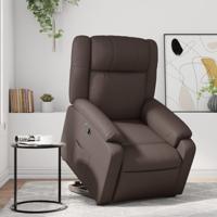 Sta-op-fauteuil verstelbaar kunstleer bruin