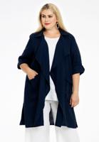 Yoek Blouse-jasje | Blauw | Maat 58/60