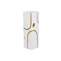 Voetstuk Home ESPRIT Wit Gouden Hout MDF Modern 25 x 25 x 80 cm