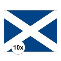 10x stuks Vlag van Schotland plakstickers