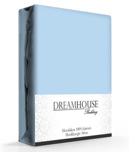 Dreamhouse Hoeslaken Katoen Blauw-160 x 220 cm