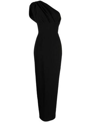 Rachel Gilbert robe longue Winnie à une épaule - Noir