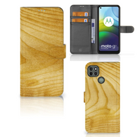 Motorola Moto G9 Power Book Style Case Licht Hout - thumbnail