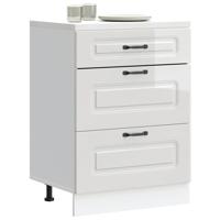 Keuken onderkast Kalmar bewerkt hout hoogglans wit Keuken onderkast Kalmar bewerkt hout hoogglans wit