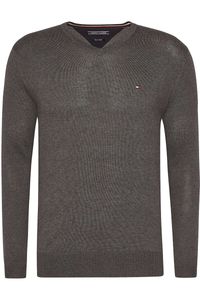 Tommy Hilfiger Regular Fit Trui V-halsantraciet, Effen