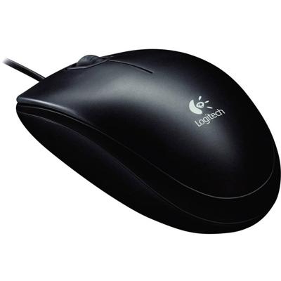 Logitech B100 Muis USB Optisch Zwart 3 Toetsen 800 dpi