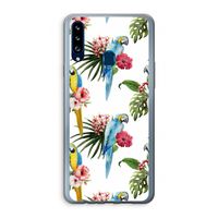 Kleurrijke papegaaien: Samsung Galaxy A20s Transparant Hoesje