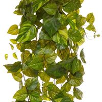 Pothos kunst hangplant 130cm - bont - thumbnail