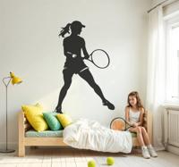 Vrouw tennis silhouet sport sticker