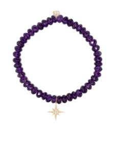 Sydney Evan bracelet en or 14ct serti d'améthyste et cristaux - Violet