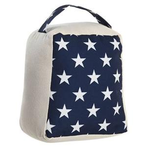 Items Deurstopper Stars - blauw|wit - 1 kilo - 16 x 18 cm