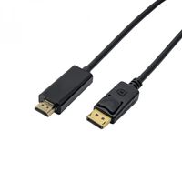 Akyga AK-AV-05 video kabel adapter 1,8 m HDMI Type A (Standaard) DisplayPort Zwart, Goud - thumbnail