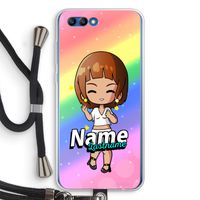 Chibi Maker vrouw: Honor 10 Transparant Hoesje met koord