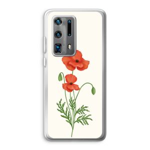 Red poppy: Huawei P40 Pro Plus Transparant Hoesje